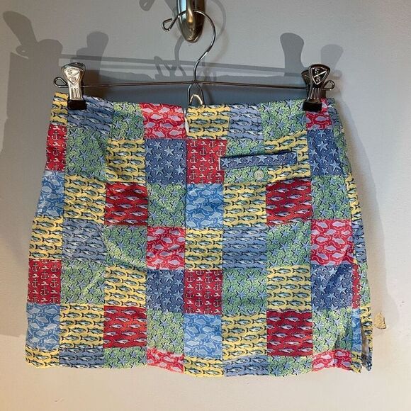 Girl’s Vineyard Vines Patchwork Skort, 8 - Picture 9 of 10